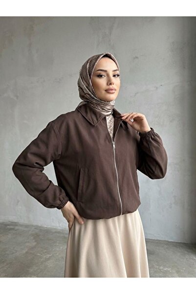Foremia Flota Cep Zipper Detail Trench Coat-Brown
