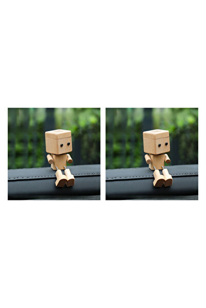 Choice Beech 2pcs Wooden Car Aromatherapy Cute Mini Wooden Man Car Perfume Ai...