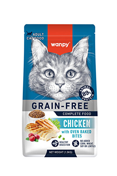 Tahılsız tavuklu yetişkin kedi maması 1,5 kg ( wanpy)