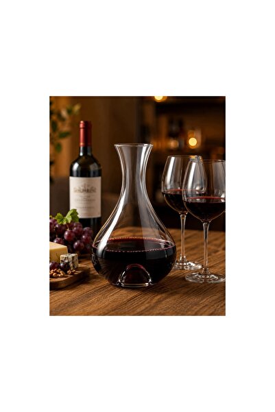 Krosno Carafa de sticlă de 1.5L pentru vin, apă, suc, limonadă, elegantă, mare