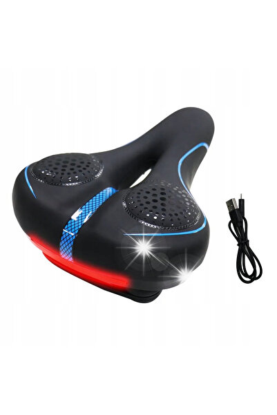 NO BRAND Șa de bicicletă cu lumină LED integrată FSBSD-232-1 negru