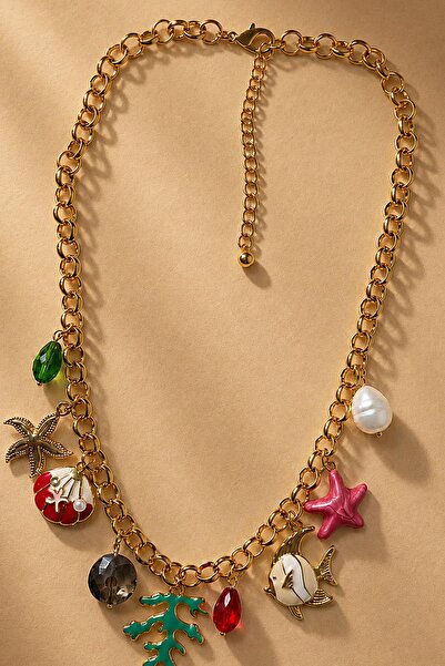 New Obsessions Coral and Sea Themed Charm Pendant Necklace for Women