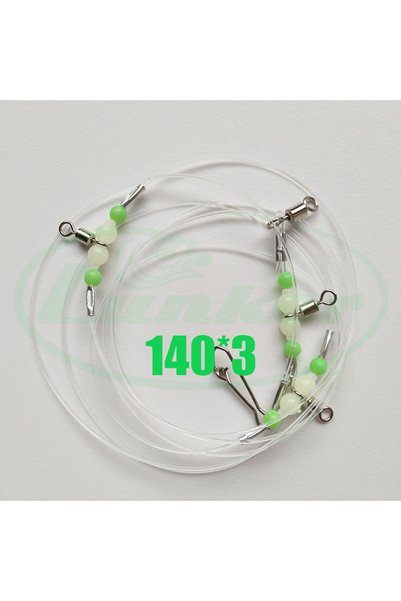 Choice 140x3 Lunker Pickerel Rig Glowing Luminous Rock Fishing Sabiki Hairtai...