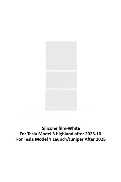 Choice White Silicone 2025 Central Control Protective Film for Tesla Model 3/...