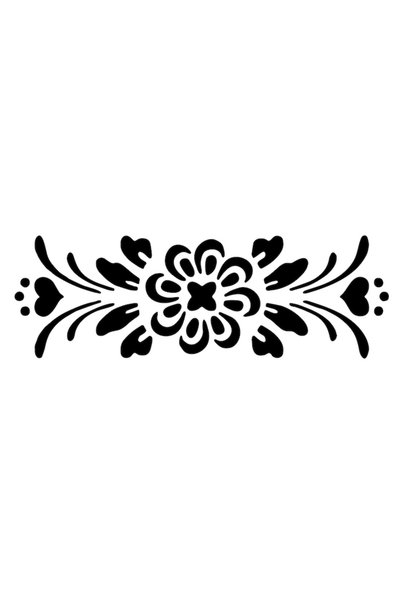 OMS Șablon decorativ XS Inimă cu flori, 10x21cm, reutilizabil, din plastic