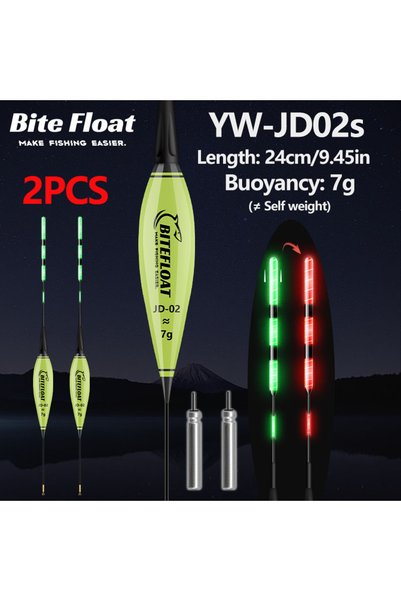 Choice YW-JD02Sx2 1/2PCS Night Smart Fishing Electronic Float with LED Light,...
