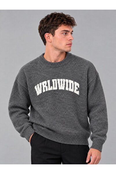 Thebomb Oversize Wrlowıde Written Cotton Sweatshirt