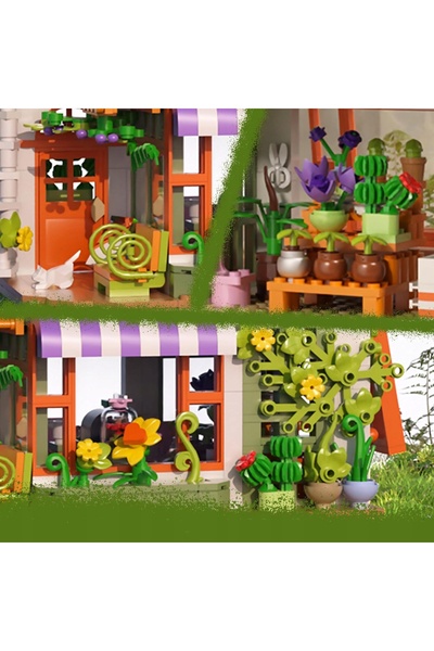 1001DİZAYN SET DE BLOCURI FLORALE BLOCURI CASĂ DE FLORI CADOU FLORAL GRĂDINĂ ...