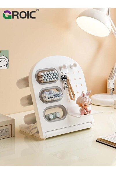 Generic Desktop Pegboard Pencil Holder, Space-Saving Pen Holder, Stationery S...