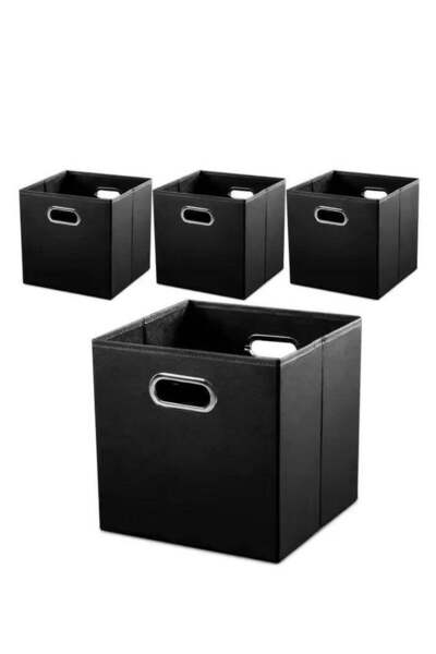 Generic 4 Pcs Clothing storage box, square non woven fabric storage basket, w...