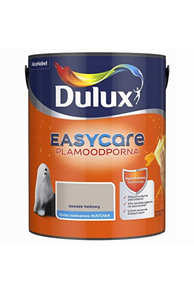 DULUX Vopsea latex de perete EasyCare, nuanța Bej mat, 5L