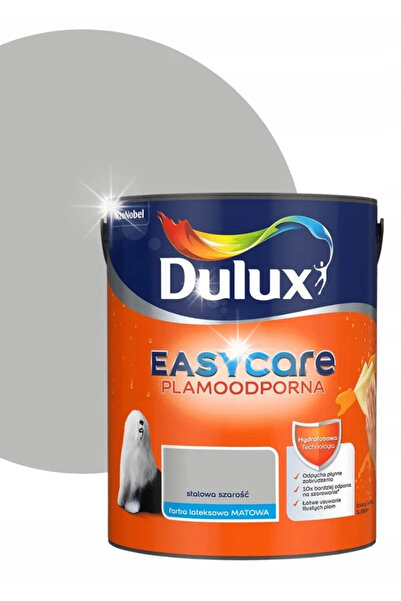 DULUX Vopsea latex EasyCare pentru pereți Gri Oțel mat 5L