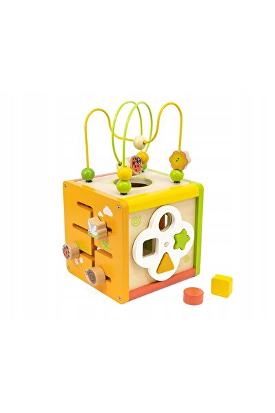 Viga Cub educativ din lemn 5-în-1 Senso Set, cadou pentru copii