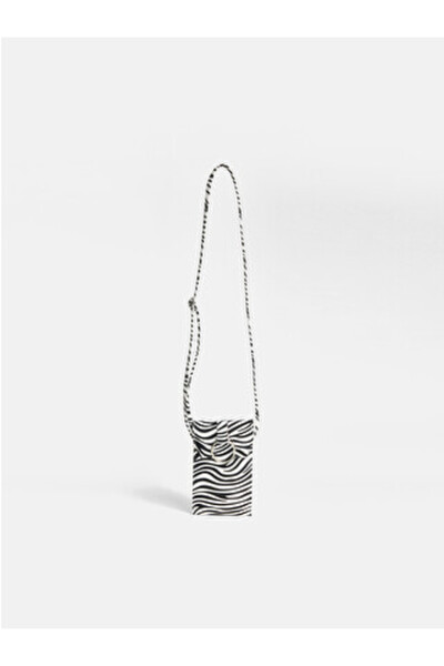 LC Waikiki White Zebra Patterned Women's Shoulder Bag