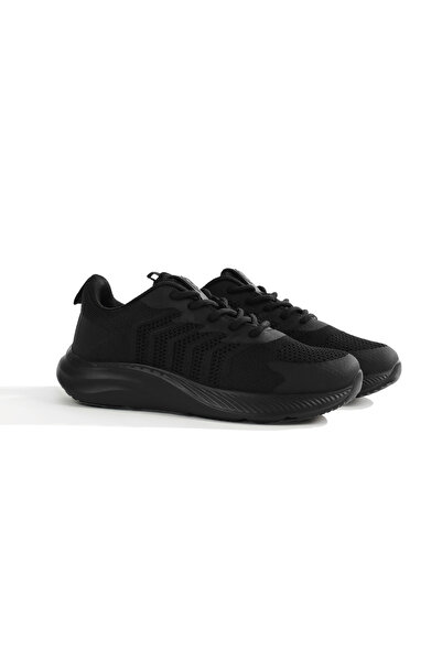 Tonny Black Kadın Siyah Siyah Triko Bağcıklı Sneaker