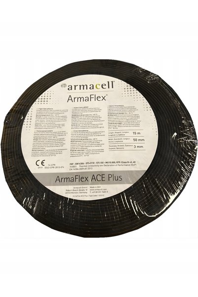 Armacell Bandă izolatoare 15m x 50mm x 3mm autoadezivă din cauciuc neagră