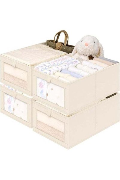 Generic 4 Pcs Foldable Closet Storage Organizer，Visible Wardrobe Drawer Organ...