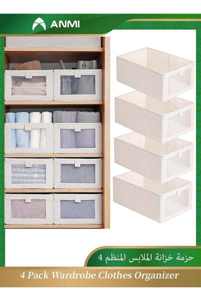 Generic 4 Pack Wardrobe Clothes Organizer, Drawer Organizers and Storage, Fol...