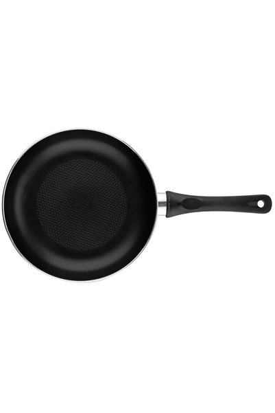 FLORINA Tigaie antiaderentă din aluminiu Maja, 24 cm, neagră, cu fund de 3 mm