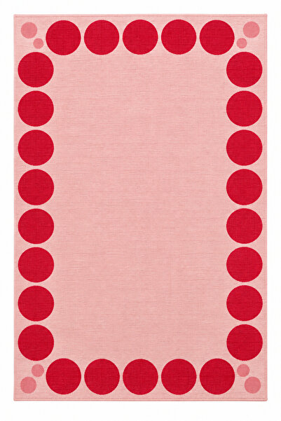 Rugs Modern Halı Rugs Modern DORA Alya Art 2 Pudra, Bordo ve Kırık Beyaz İnce...