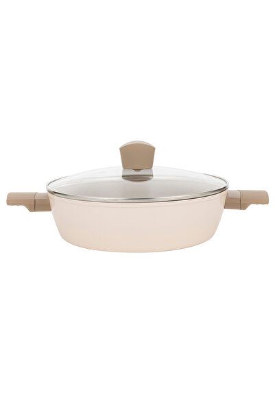 FLORINA Tigaie adâncă Mokka 28cm 3.3L Ceramică Inducție cu Capac