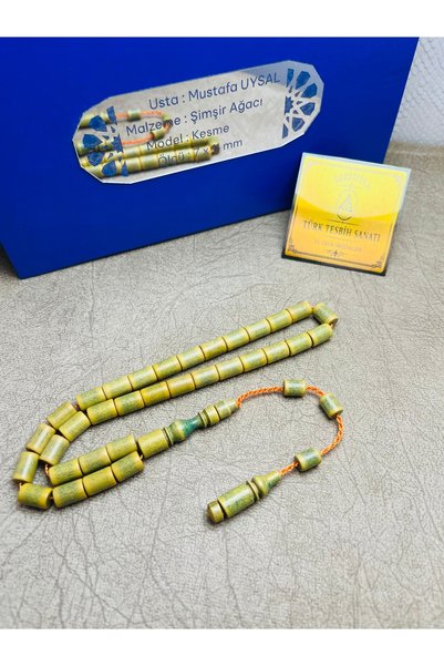 TTS TÜRK TESBİH SANATI MUSTAFA UYSAL USTA ESERİ KUTULU AĞAÇ TESBİH