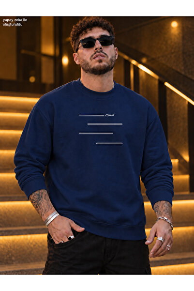 caddekombin Men's Minimal Striped / Graphic Printed Crew Neck Casual Regular ...