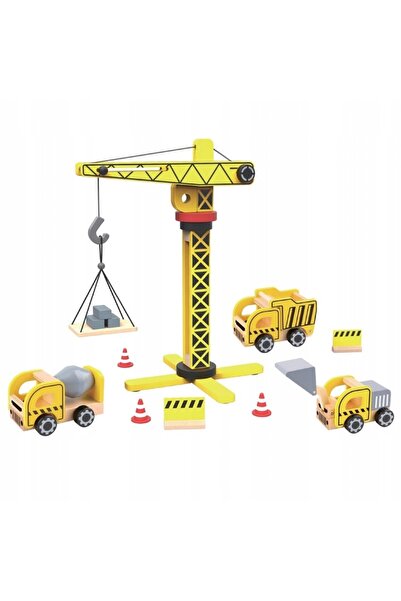 woopie MACARA LEMN CONSTRUCȚII XXL VEHICULE CAMION EXCAVATOR 5 ÎN 1