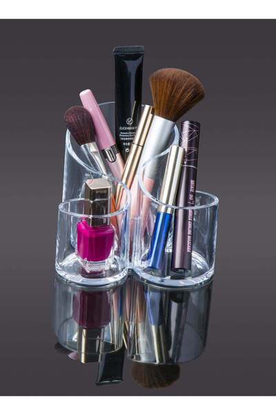 Generic Cosmetic organizer Acrylic Cosmetic Makeup Organizer, 3-Slot Transpar...