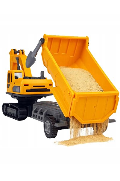 NO BRAND EXCAVATOR RC TELECOMANDAT 2,4 GHz, FUM, LUMINI, SUNETE, CAMION BASCU...