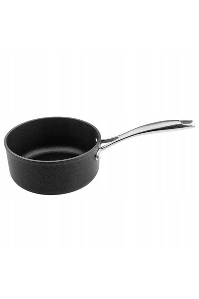 FLORINA Vidar cratiță din aluminiu 16 cm 1,2 l cu capac neagră pentru inducție