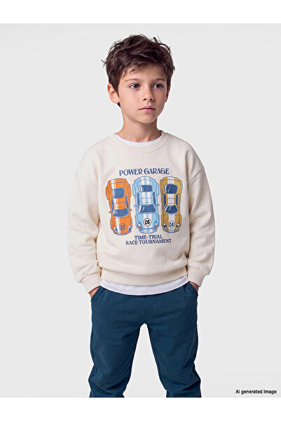 LC Waikiki Lcw Kids Beige Printed Boys' Set