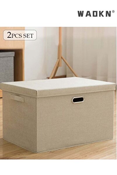 Generic 2pcs Foldable Fabric Storage Boxes Wardrobe Clothes Organizer Cubes w...
