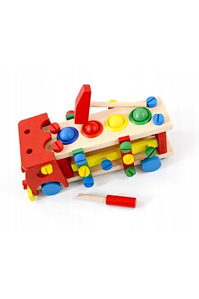Luno Set de blocuri din lemn, mașină, puzzle, Montessori