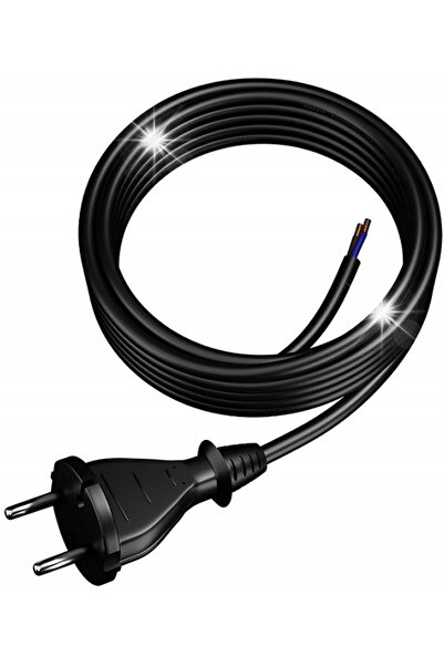 NO BRAND Cablu conector cu mufă dreaptă IP20 H07RN-F 3M Negru - E+20-019