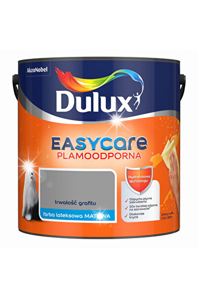 DULUX Vopsea latex EasyCare pentru pereți, rezistentă, mat Grafitu, 2,5L