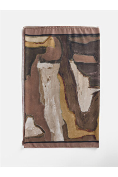 LC Waikiki Khaki Patterned Women's Shawl