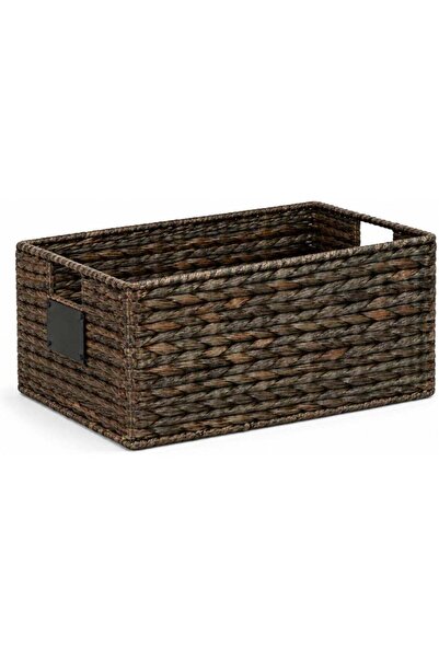 Generic Homesmiths Mocha Water Hyacinth Storage Basket with Handle – Medium, ...