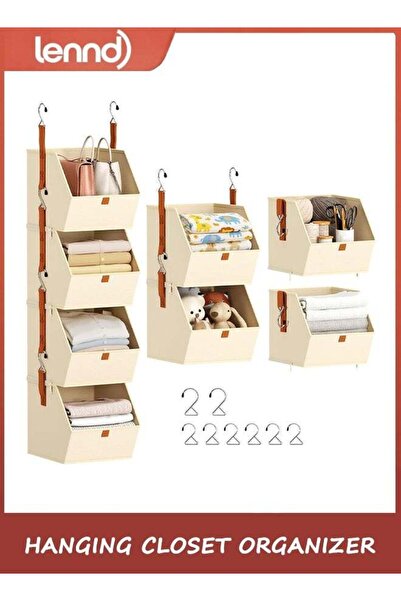 Generic Hanging Closet Organizer 4 Tier - Clothes Hanging Shelves, Space-Savi...