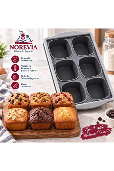 Genel Markalar NoreviaHome 6lı muffin kalıbı
