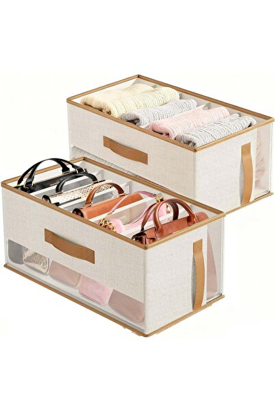 Generic 2 Packs Purse Organizers Closet and Foldable Closet Organizers with D...