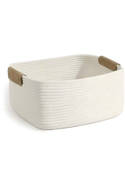 Generic Storage Basket, Storage Baskets for Shelves Organizer, Cotton Rope Ba...