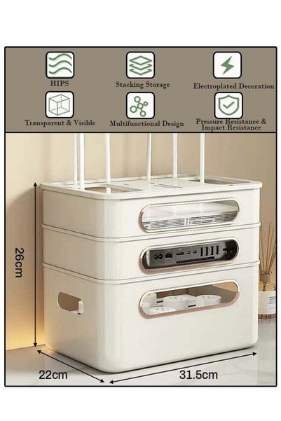 Generic Router Shelf WiFi Router Storage Box Multi Layer Cable Storage Box Hi...