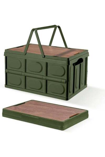Generic Collapsible Storage Bins Box with Lids and Handle, 30L Portable Plast...