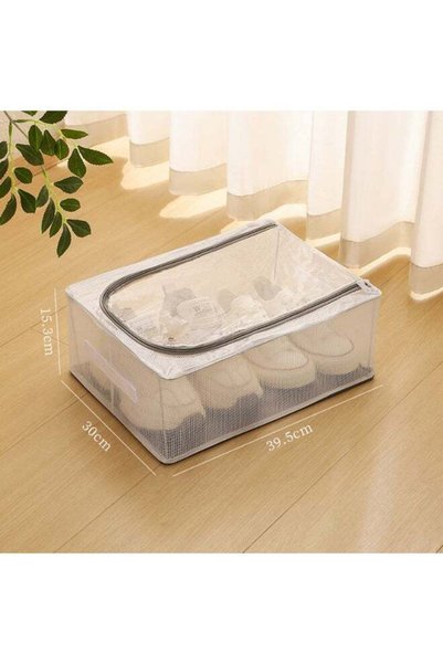 Generic Stackable Storage Boxes with Clear Lids, 39.5cm Metal Frame for Shoe,...
