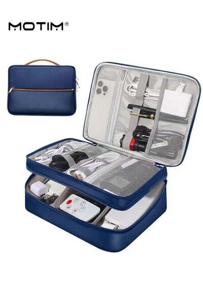 Generic Electronics Organizer Bag Travel Case 28*9*21cm, Double-Layer Waterpr...