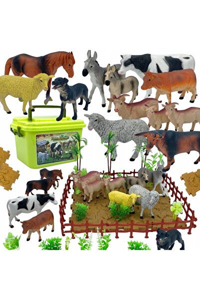woopie Set de figurine Farma Kuferek 57 el. Cutie cu modele de animale de fermă