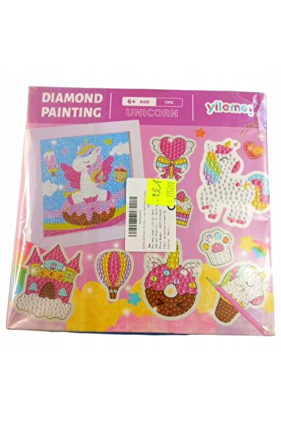 NO BRAND Brelocuri cu broderie cu diamante 5D pentru copii, cu unicorni