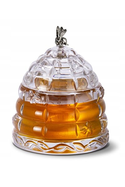 Bohemia Borcan pentru miere cu linguriță Cristal Prestige 300 ml BEE