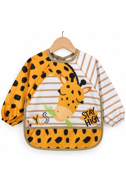 MCT Baby Wear مجموعة مريلة أطفال مقاومة للماء من قطعتين من ماركة Little Giraffe - للأعمار من 1 إلى 3 سنوات